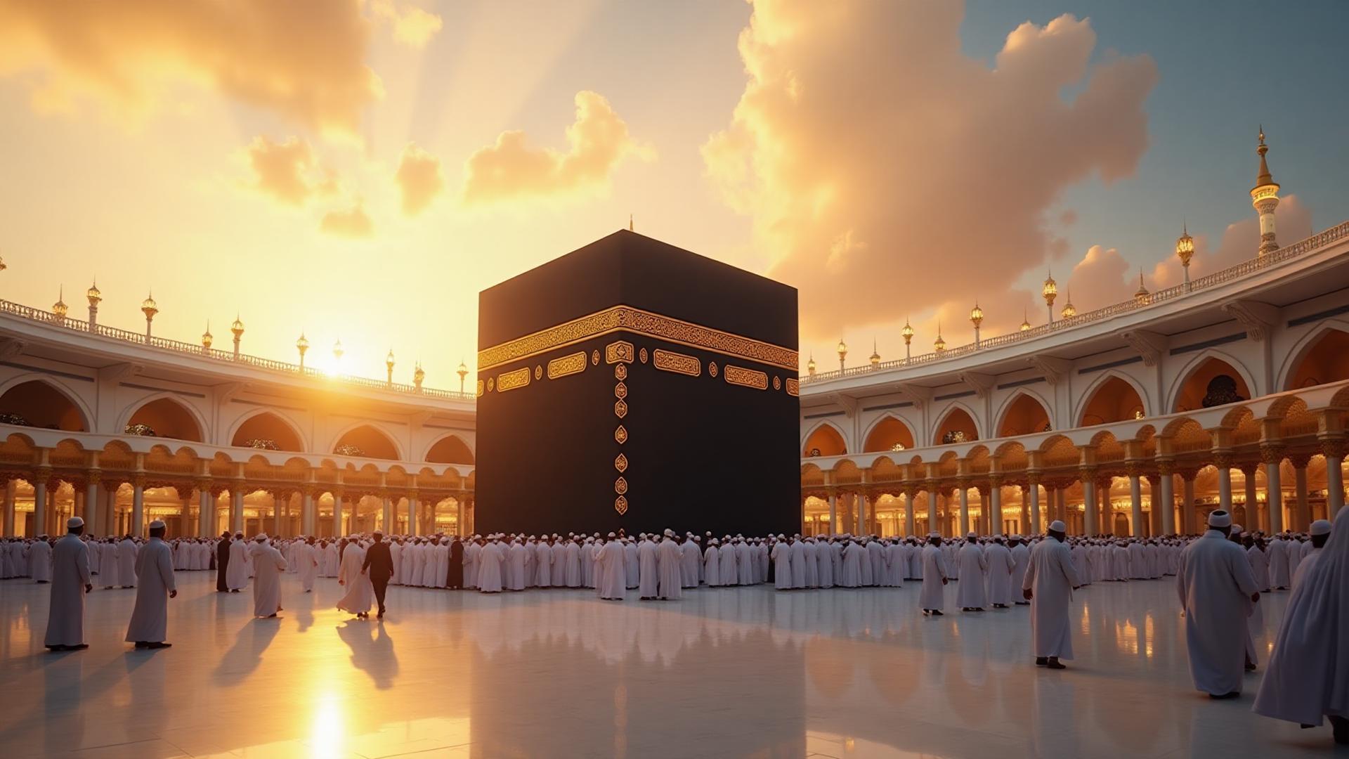 Majestic view of Kaaba in Makkah